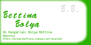 bettina bolya business card